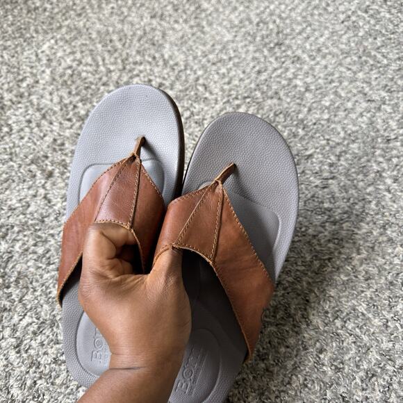 Born Brown Leather Comfort Flip Flops Thong Sandals Size 11 M main image 5